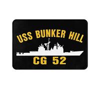 Suave Alfombra de Piso USS Bunker Hill CG 52, Alfombrilla de Baño, Oficina, Dormitorio, Tienda, Premium Absorbente Acolchado 40X60cm