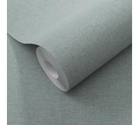 Lino Serenity Suave Verde Azulado Vinilo Papel Erismann 1051018 Moderno Textura