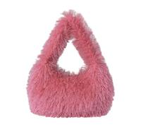 Suave bolso bajo las axilas - Bolso bandolera suave, diseño color caramelo | Simpático bolso de peluche para mujer Alla, de estilo retro Alla, perfecto para excursiones