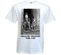 Suave Charlie Chaplin The T-Shirt Poster Blanco L