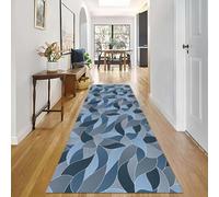 Suave Corredor de Alfombras para Pasillos Azul Gris Alfombra Peluda Corredores Antideslizantes Matasuelo para Terraza Habitación Huéspedes Lado Cama para Pasillo(60 * 800cm)