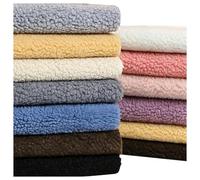 Suave de Sherpa Felpa Forro Polar Tela Forro de piel sintética Material de piel sintética Tela de Forro Polar Grueso Para manualidades, costura, DIY, cojines, cojines de asiento, 160x50cm(Color:Cream)