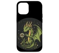 Suave dragón sosteniendo un diente de león para una mirada mágica Carcasa para iPhone 12/12 Pro