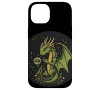 Suave dragón sosteniendo un diente de león para una mirada mágica Carcasa para iPhone 14
