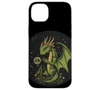 Suave dragón sosteniendo un diente de león para una mirada mágica Carcasa para iPhone 14 Plus
