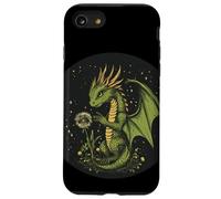 Suave dragón sosteniendo un diente de león para una mirada mágica Carcasa para iPhone SE (2020) / 7 / 8
