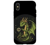 Suave dragón sosteniendo un diente de león para una mirada mágica Carcasa para iPhone X/XS
