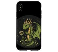 Suave dragón sosteniendo un diente de león para una mirada mágica Carcasa para iPhone XS Max