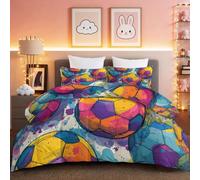 Suave Edredón 4 Estaciones Acuarela Graffiti Bloques De Color Letras 220 x 240 cm con 2 Fundas de Almohada, Relleno Nórdico Cálido y Transpirable Multicolor para Descanso