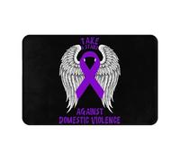 Suave Felpudo Entrada Casa Tome una posición contra la concientización sobre la Violencia doméstica, Alfombrilla de Ducha, Dormitorio, Entrada, Puerta, Premium Alfombra Exterior 40X60cm