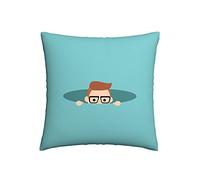 Suave Funda De Almohada Un Nerd Curioso Se Esconde En Un Agujero para Espiar 45X45Cm, Funda Cojín Elegantes Fundas De Cojines para Sofa Sofá Sala De Estar