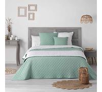 Suave Interior, Camino de Cama Acolchado (80 x 180 cm) Mellow Chic Menta/Blanco, Microfibra Bicolor