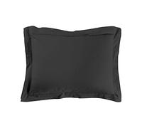 Suave Interior, Funda de Almohada (50 x 70 cm) Lina Negro, 100% algodón