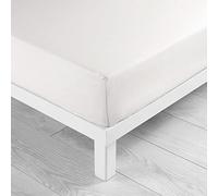 Douceur d'Intérieur Sábana bajera Lina 160 x 200 cm 100% algodón Blanco