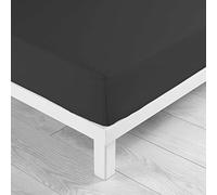 Suave Interior, Sábana Bajera (90 x 190 cm) Lina Negro, 100% Algodón