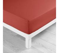 Douceur d'Intérieur Sábana bajera Lina – 90 x 190 cm – 100% algodón – Terracotta