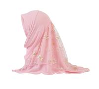 Suave pañuelo floral para niñas pequeñas, cómodo pañuelo para el cuello diseñado para edades de 2 a 7 años, perfecto para el uso diario y ocasiones especiales, rosa, Rosada