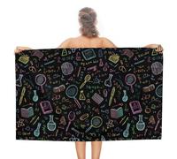 Suave Toalla De Playa Ciencia Resumen Matemáticas Química Imprimir Toallas De Viaje Ligera Manta Picnic para Piscina Sauna Vacaciones 80X130Cm