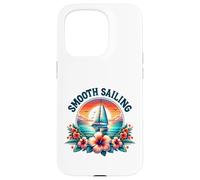 Suave Vela Vacaciones de Verano Velero Amante del Barco Carcasa para iPhone 15 Pro