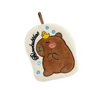 Suave y absorbente toalla de mano de animal de felpa con alfombra de limpieza para cocina baño fácil de limpiar con gancho colgante