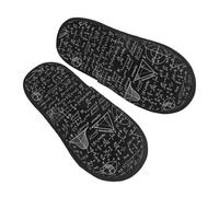 Suave Zapatillas para el Hogar Matemáticas zapatos de Casa Cálido Pantuflas Mujer para Invierno Interior Hombre M