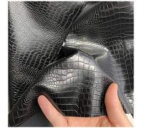 Suaves Hojas de Cuero Sintético Leatherette Tela de Vinilo, Piel de Cocodrilo Como Ropa de Confección Negra Tela de Cuero Sintético PU Por Metro 100x140cm