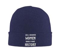 Suaves Mujer Sombrero de Punto Las Mujeres Que se portan Bien RARA Vez Hacen Historia Punto Beanie Básico Beanie para Invierno,Ciclismo,Corriendo