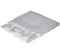 Suavidad Interior, par de visillos con Trabillas (2 x 90 x 160 cm) Linahe Blanco, Velo Arenado Hilos de Chenilla