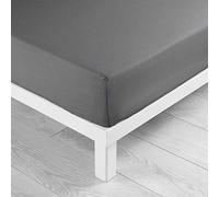 Douceur d'Intérieur Sábana bajera Suavidad Interior 100% algodón 160 x 200 cm Lina Anthracite