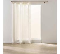 Suavidad para Interiores, Visillo con Anillas (140 x 240 cm) Sunline Blanco/Dorado, Tejidos Hilos Metalizados