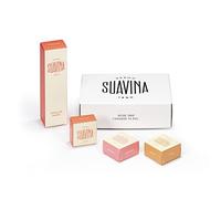 SUAVINA - Balsamos Labiales Hidratantes [ Original + Pediatrico + Citrus en Tarro de 10 ml ] + Crema de Manos Natural 40 ml - Pack Regalo Original de 4 Unidades