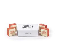 SUAVINA - Jabon Natural Solido Original | Jabón de Manos, Cuerpo y Cara que Limpia Profundamente y Revitaliza la Piel - Pack Regalo Original de 4 Unidades de 60 ml