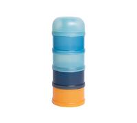 Suavinex 306959 Dosificador para leche en polvo y cereales. Con 4 compartimentos y cierre de tornillo. Lavable en lavavajillas. Multicolor azul - 166 g