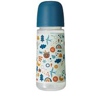 SUAVINEX 307088 Biberón de 360 ml con Tetina Simmétrica Sx Pro Flujo Denso para Niños de +6 meses en adelante, azul turquesa - 108 g