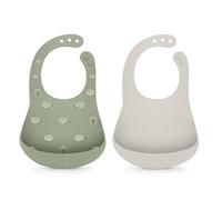 Suavinex Babero De Silicona Doble Paquete 2 Piezas Color Verde