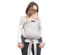 Suavinex, Baby Wrap, Fular Portabebés, Mochila Porteo Bebés, Apto para Recién Nacidos y hasta los 8 Kg. Con Bolsita de Transporte. Elástico, Amplio, Seguro y Ergonómico, Fácil de Lavar, Gris
