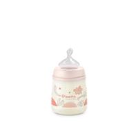 Suavinex Biberón 150 ml Con Tetina Anatómica de Silicona, Válvula Anticólico, Flujo Medio (M) Para Bebés 0-6 Meses, Dreams Rosa