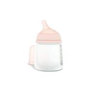 Suavinex, Biberón anti cólico cero con chupete especial de lactancia (A), para bebés +0 meses, biberón recién nacido, ideal para lactancia mixta, tetina imita el seno, 180 ml