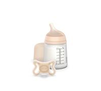 Suavinex Set Recién Nacido ZeroZero con Biberón Flujo Adaptable 180ml + Chupete