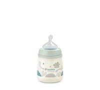 Suavinex Biberón de 150 ml Con Tetina Anatómica de Silicona, Válvula Anticólico, Flujo Medio (M) Para Bebés de 0 a 6 Meses, Dreams Azul