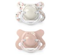 Suavinex Birdies Chupete Mini Tetina Fisiológica Silicona SX Pro Rosa -2-2m 2 uds