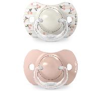 Suavinex Birdies Chupete Tetina Fisiológica Silicona SX Pro Rosa 0-6m 2 uds