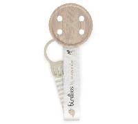 Suavinex Birdies Chupetero de Tela con Diseño a Doble Cara Beige +0m