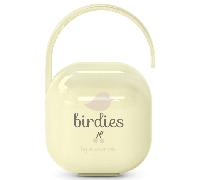 Suavinex, Portachupete Bebé, para Llevar 2 Chupetes, Caja - Funda Resistente y Fácil de Limpiar, con Asita Flexible para Colgar del Bolso, Carro o Cuna, Cierre Seguro, +0 Meses, Birdies Beige