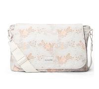 Suavinex, Bolso Maternidad Bandolera, Bolso Carro Bebé de Gran Capacidad, Asas Ajustables al Carrito, Solapa y Cierre de Cremallera, Impermeable, con Bolsillos Interiores, Beige Flores