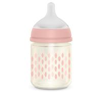 Suavinex Bonhomia Biberón Vidrio Flujo Lento Rosa 120 ml
