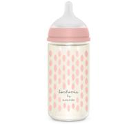 Suavinex Bonhomia Biberón Vidrio Flujo Medio Rosa 240 ml