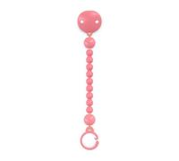 Suavinex, Broche Pinza de Silicona, Chupetero con Cadena de Silicona de una Única Pieza, +0 Meses, Flexible y de Tacto Agradable, Colour Essence, Fuchsia