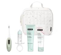Suavinex Canastilla Botiquín Termómetro Digital + Limpiador Nasal + Bálsamo Pectoral + Pomada Pañal Blanco