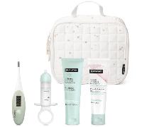 Suavinex Canastilla Botiquín Termómetro Digital + Limpiador Nasal + Bálsamo Pectoral + Pomada Pañal Blanco